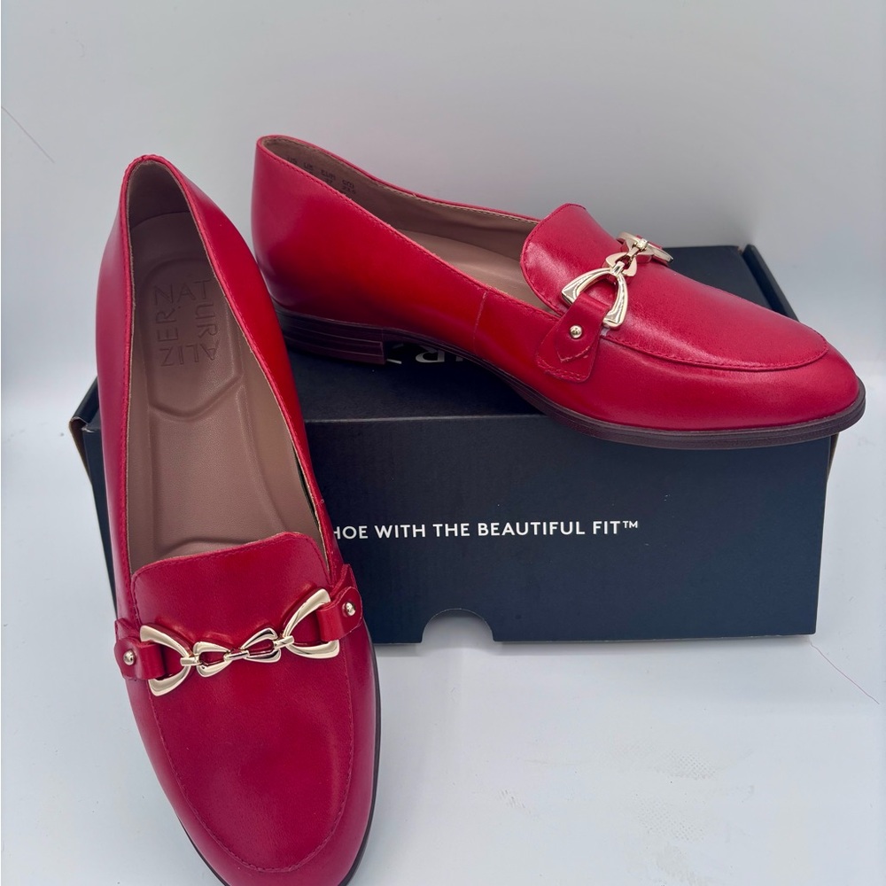 Naturalizer Women's Scarlet Loafers with Gold Accent